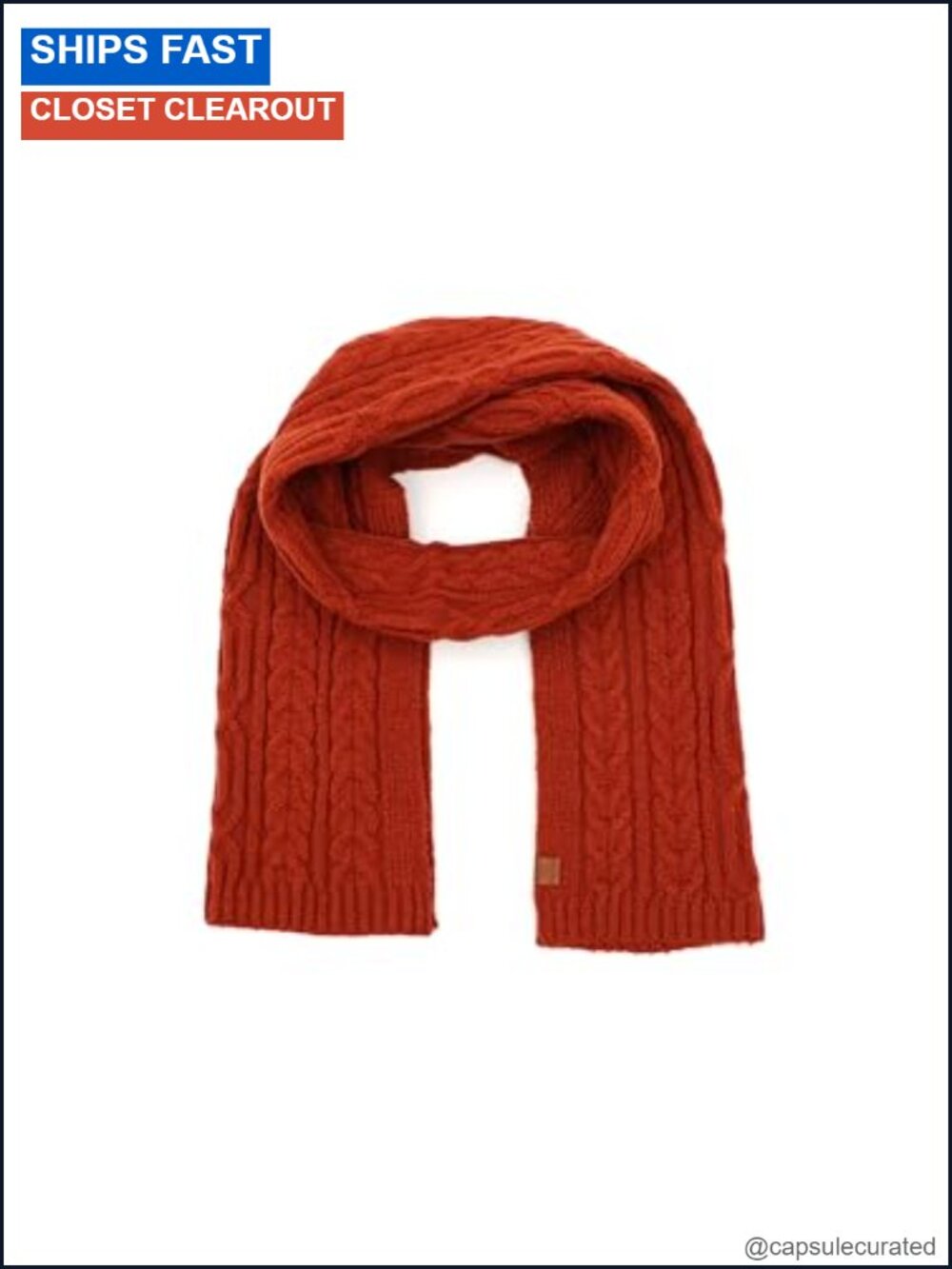 Frye Cable Knit Scarf for Women - 100% Acrylic Winter Wrap